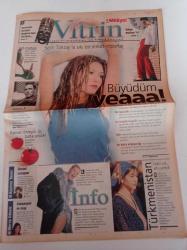 Milliyet Vitrin Gazetesi - 26 Şubat 2000 - Sayı 170 - Selin Toktay Fotoğrafı - Uğur Yücel - 9. Uluslararası Deri Günleri Fuarı - Yerli Pavarotti Erol Uras'tan Tangolar
