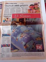 Milliyet 23 Nisan Çocuk Gazetesi - Mustafa Kemal Atatürk - Oyuncak Zeka Geliştirir - Marketlerde Bayram Var - Meyve Suyu Çiklet Vivident - Nesquik Tiyatrosu Perde Diyor