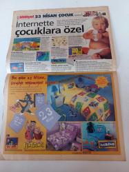 Milliyet 23 Nisan Çocuk Gazetesi - Mustafa Kemal Atatürk - Oyuncak Zeka Geliştirir - Marketlerde Bayram Var - Meyve Suyu Çiklet Vivident - Nesquik Tiyatrosu Perde Diyor