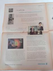 Hürriyet Ericsson İşbirliğinde Cumhuriyet Gazetesi -29 Ekim 1998 - Türkiye Cumhuriyeti 75. Yılında - Atatürk'e Hediye Edilen Telefon Cihazı - İzmir'deki Santralin Açılış Günü - Ericsson GH688 - Data Ürünleri