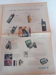 Hürriyet Ericsson İşbirliğinde Cumhuriyet Gazetesi -29 Ekim 1998 - Türkiye Cumhuriyeti 75. Yılında - Atatürk'e Hediye Edilen Telefon Cihazı - İzmir'deki Santralin Açılış Günü - Ericsson GH688 - Data Ürünleri