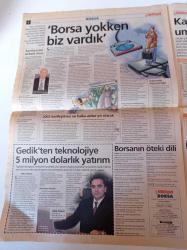 Milliyet Borsa Gazetesi - 26 Aralık 2001 - Sermaye Piyasa Kurulu Başkanı Doğan Cansızlar Fotoğrafı - Borsada Yatırım Yapmanın Kuralları - Global Menkul Değerler Yönetim Kurulu Başkanı Mehmet Kutman - İstanbul Menkul Kıymetler Borsası