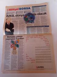 Milliyet Borsa Gazetesi - 26 Aralık 2001 - Sermaye Piyasa Kurulu Başkanı Doğan Cansızlar Fotoğrafı - Borsada Yatırım Yapmanın Kuralları - Global Menkul Değerler Yönetim Kurulu Başkanı Mehmet Kutman - İstanbul Menkul Kıymetler Borsası