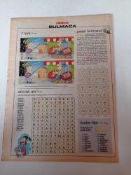 Milliyet Bulmaca Gazetesi - 12 Ekim 2003 - Tarık Akan Fotoğrafı - Meltem Cumbul - Zeki Müren - Barış Manço - Onno Tunç - Kemal Sunal - Sözcük Avı