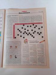 Milliyet Bulmaca Gazetesi - 7 Eylül 2003 - Cameron Diaz Fotoğrafı - Basketbol Milli Takım Coach'u Aydın Örs - Şebnem Dönmez - Beyazıt Öztürk- Olgun Şimşek - Özlem Conker