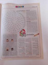 Milliyet Bulmaca Gazetesi - 10 Mayıs 2003 - Buket Uzuner - Gökhan Özen - Umut Akyürek - Nil Karaibrahimgil - Petek Dinçöz - Sarmal Bulmaca - Petek Bulmaca
