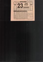Efemera - 23 NİSAN 1998 PERŞEMBE - TÜRKİYE GAZETESİ TAKVİMİ - - kitantik - kitaLog