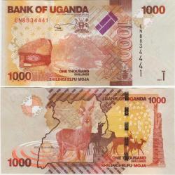 UGANDA 1000 ŞİLİN 2021 ÇİL KONDİSYON.