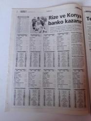 Milliyet İddaa Gazetesi-10 Aralık 2004 - Rıdvan Dilmen fotoğrafı-Avrupa Ligleri - Schalke - Newcastle United - Milan - Rizespor Ve Konyaspor Banko Kazanır - Ediz Sırapınar - Can Tongo