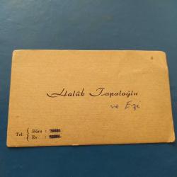 Efemera - KT6---ŞEVKAT EVRENER KARTVİZİT - kitantik - kitaLog