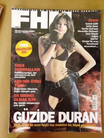 FHM DERGİSİ ŞUBAT 2003 - SEKS SKANDALLARI - GÜZİDE DURAN SANEM ÇELİK ŞAFAK SEZER MARTIN SCORSESE ALEXANDER McQUEEN GECE HAYATI