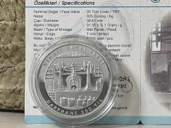 Darphane 550. yıldönümü Darphane Sertifikalı Gümüş Hatıra Para - Çil kondisyon