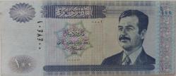 2002 IRAK SADDAM HÜSEYİN ORİJİNAL 100 DİNARS KAĞIT PARA ÇOK ÇOK TEMİZ 1048400 NADİRDİR