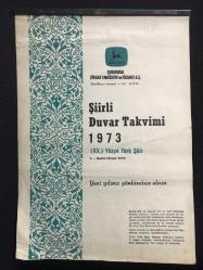 Şiirli Duvar Takvimi 1973 Çukurova Ziraat Endüstri ve Ticaret A.Ş.