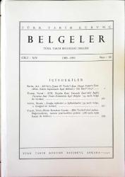 LOT.10 » BELGELER ; Türk Tarih Belgeleri Dergisi Cilt: XIV, Sayı: 18, Yıl: 1989 - 1992