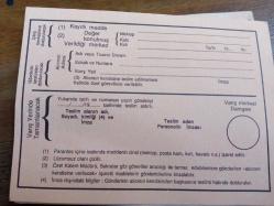 PTT Alma Ödeme Haberi, 1989 (BOŞ)