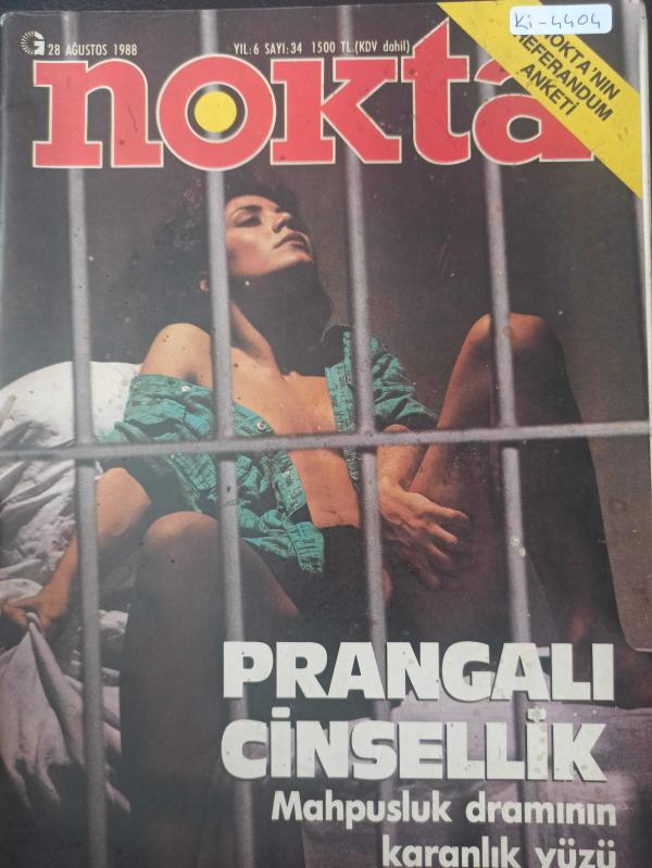 Nokta Dergisi - 28 Ağustos 1988 - Prangalı Cinsellik - Referandum için kamuoyu araştırması - Sebzelerde de hormon - Bülent Ecevit - Kâmuran İnan - Minibüslerde kaset yasağı - Müjdat Gezen - Baro seçimleri - Lennon'a eşcinsellik iddiası - Düşük ücret tartı
