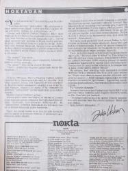 Nokta Dergisi - 21 Eylül 1986 - Mesut Yılmaz'ın aile şirketi - Askeri ihalede yolsuzluk - Modern çağın dervişleri - Bir gönüllü kobay - Ebu Firas - Bir teröristin - anatomisi - Pinochet güç durumda - Kıbrıs'ta casuslar savaşı - Yönetici yetiştiren şirket - Burç çılgınlığı - Yeni sezonun kitapları - Bilge Olgaç - Teniste Çeklerin zaferi - Çağımızın dervişleri -