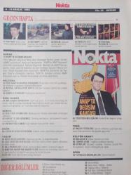 Nokta Dergisi - 6-12 Aralık 1992 - ANAP'ta değişim kavgası - Moskova'da kongre kavgaları - Ölmeyen aşkın sırrı - Değişik bir objektiften Mesut Yılmaz - Turgut Özal - Politikada Komplo Teorileri - Çok partili, tek görüşlü düzen - Bir zamanlar bir ANAP vardı - Rus Ayısı uyumuyor - Türkiye modeli fazla Avrupai - Kıbrıs'ta zor dönemeç - Küspeden akaryakıt -