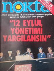 Nokta Dergisi - 16 Eylül 1990 - 12 Eylül yönetimi yargılansın - Eğitim'de köklü değişiklikler - Yeşilçam'ı kurtarma operasyonu - Sultanahmet yaşıyor - Güney Afrika'da ırkçılık biterken - Yasemin Öymen - Su ile akıl hastalığı tedavisi - Son şarap evleri - Şerif Mardin - Savaş günahları - Tribünler niçin boşaldı? - Ya Noriega konuşursa - Londra Borsası -