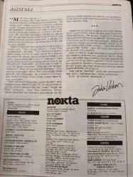 Nokta Dergisi - 1 Aralık 1985 - Türkiye'de ilk kez ortak yaşayanlar - Yasaklılara siyaset yolu göründü - Aydınlar Ocağı'ndan ilk eleştiri - Bugünkü Marko Paşa'lar - Refik Erduran - Türkiye'de alternatif yaşam - Tevfik Ertüzün - Reklamları anı olan mallar - Çivi göze kaçınca - Yurttaki satılık kızlar - Hicabi Koçyiğit MHP davasında - Saffet Arıkan Bedük -