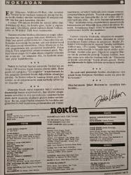 Nokta Dergisi - 15 Haziran 1986 - En zengin 100 Türk  - SHP'de gençler iş başında - Aydın Güven Gürkan - Bütün cezalarda indirim var - TRT sürpriz peşinde - En zengin yüz Türk - Erol Aksoy - Nezih Dural - Soğanın cücüğü ve şampanya - Sallanan bir dikta - İsveç Başbakanı ile söyleşi - Filipinler'de asrın sahtekârlığı - Yeni Cahiller - Çikolatalı ürünler -