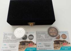 2020 TBMM'NİN AÇILIŞININ 100.YILI ANISINA DARPHANE BASKISI GÜMÜŞ 20 TÜRK LİRASI VE BRONZ 2,5 TÜRK LİRASI ORİJİNAL KUTUSUNDA SERTİFİKALI ÇİL 1RR2DD NADİRDİR