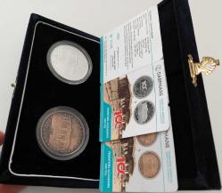 2020 TBMM'NİN AÇILIŞININ 100.YILI ANISINA DARPHANE BASKISI GÜMÜŞ 20 TÜRK LİRASI VE BRONZ 2,5 TÜRK LİRASI ORİJİNAL KUTUSUNDA SERTİFİKALI ÇİL 1RR2DD NADİRDİR