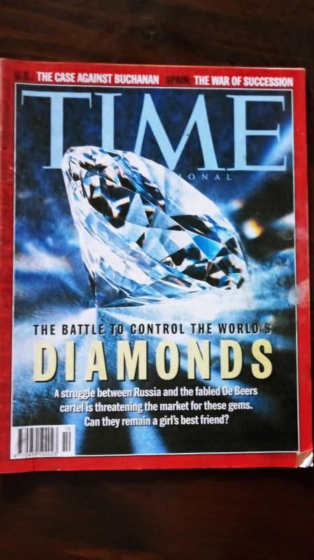 TIME DERGİSİ Mart 1996 sayısı - TIME MAGAZINE MARCH 4 1996 - THE BATTLE TO CONTROL THE WORLD'S DİAMONDS