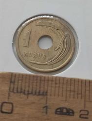 1951 DELİKLİ 1 BİR KURUŞ ORİJİNAL MADENİ PİRİNÇ ÇİLALTI BBB2Y1