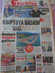 Türkiye Gazetesi,21 Ocak 2015,Avrupa Küçüldü Biz Büyüdük,Kriptoya Baskın,Okullara Turnike Geliyor,Sandıkta Oyun Bozulur,Hamza Hamzaoğlu,Emre Belözoğlu,Ozan Tufan,Serdar Aziz