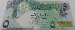 2007 KATAR 5 RİYAL KAĞIT PARA ORİJİNAL ÇİL 362095 NADİRDİR