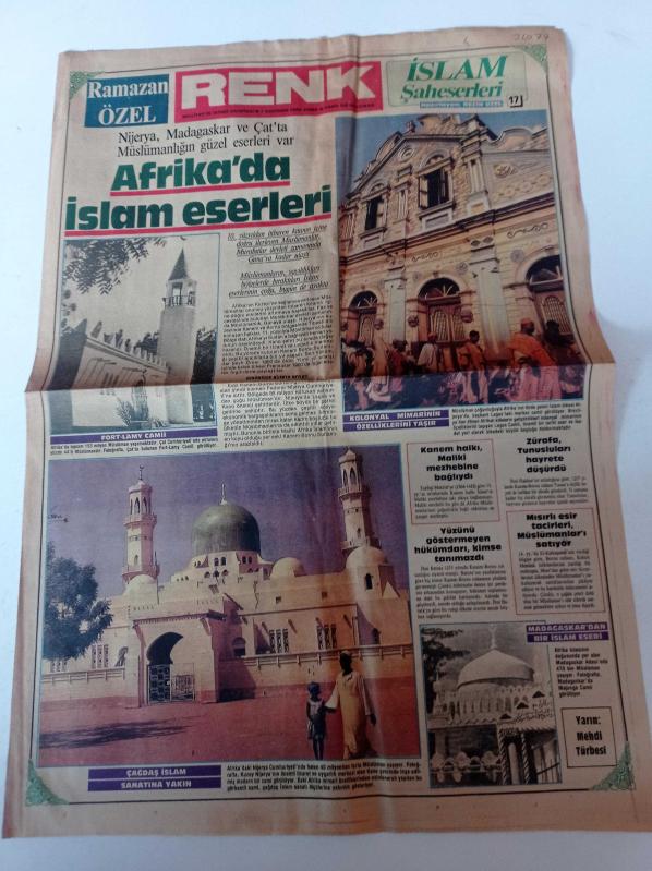 Milliyet Renk Gazetesi - 7 Haziran 1985 - İslam Şaheserleri - Afrika'da İslam Eserleri - Yunus Emre - Madagaskar'dan Bir İslam Eseri - Yüksel Uzel