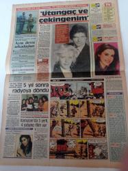 Milliyet Renk Gazetesi - 17 Mayıs 1984 - Polonyalılar Polonezköy'de - Hülya Koçyiğit Fotoğrafı - Hem Davulcu Hem Oyuncu Coşkun Oskay - Red Kit - Şahin Tepesi Dizisi - Arkası Yarın