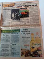 Milliyet Renk Gazetesi - 27 Mayıs 1984 - Almanya'daki Süper Türk Kızı Renan Demirkan Fotoğrafı - Trabzonspor Yazı Dizisi - Necip Fazıl Kısakürek'in Oğlu Mehmet Kısakürek Babasının Kitaplarını Basıyor - Rahmi Koç - Sakıp Sabancı - Semra Özal - Gönül Yazar