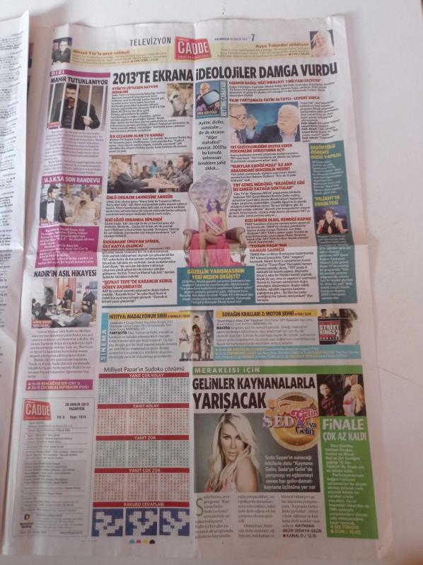 Milliyet Cadde Gazetesi 30 Aralık 2013 Gülben Ergen Fotoğrafı  