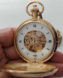 Antika - ALMANYA HAMBURG TCM TASCHENUHR MARKA ORİJİNAL AKTİF ANTİK KURMALI SANDIK MALI CEP SAATİ ALTIN KAPLAMA ORİJİNAL KUTUSUNDA AAA1RR1 ÇOK NADİRDİR - kitantik - kitaLog