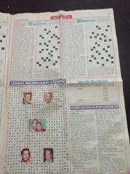 Posta Bulmaca Gazetesi - 9 Ekim 2002 - Yaşar Kemal ve Atilla İlhan Fotoğrafı - Münir Özkul - Nejat Uygur - Çolpan İlhan- Müzeyyen Senar - Leman Sam - Zuhal Olcay - Petek Bulmaca