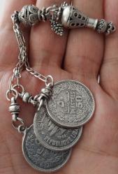 Antika - OSMANLI DÖNEMİ ANTİK MUHTEŞEM GÜMÜŞ SANATSAL HARİKA TESPİH PÜSKÜLÜ 1R1AA1R ÇOK NADİR - kitantik - kitaLog