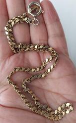 Antika - OSMANLI DÖNEMİ ANTİK GÜMÜŞ ÜSTÜ ALTIN KAPLAMA CEP SAATİ KÖSTEĞİ (ZİNCİRİ) ORİJİNAL 1RR1B1A PEK ÇIKMAZ - kitantik - kitaLog