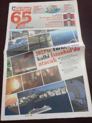 Hürriyet 65. Yıl Gazetesi - 1 Mayıs 2013 - Emlak Finans Gazetesi - Serbest Piyasa Kurulu Başkanı Vahdettin Ertaş - Borsa İstanbul Başkanı İbrahim Turhan - Jetgillerin Evinde Oturmaya Ne Dersiniz - 2023'te Türkiye'nin Kalbi İstanbul'da Atacak