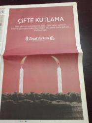 Hürriyet 65. Yıl Gazetesi - 1 Mayıs 2013 - Emlak Finans Gazetesi - Serbest Piyasa Kurulu Başkanı Vahdettin Ertaş - Borsa İstanbul Başkanı İbrahim Turhan - Jetgillerin Evinde Oturmaya Ne Dersiniz - 2023'te Türkiye'nin Kalbi İstanbul'da Atacak