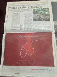 Hürriyet 65. Yıl Gazetesi - 1 Mayıs 2013 - Emlak Finans Gazetesi - Serbest Piyasa Kurulu Başkanı Vahdettin Ertaş - Borsa İstanbul Başkanı İbrahim Turhan - Jetgillerin Evinde Oturmaya Ne Dersiniz - 2023'te Türkiye'nin Kalbi İstanbul'da Atacak