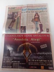 Hürriyet Pazar Gazetesi - 1 Eylül 2002 -Zaza Enden- Falih Rıfkı'nın Kaleminden Atatürk'ün Köpeği Şımarık Foks - Bu Resimleri 12 Rus Ressam Moskova'da Yaptı - Kemal Derviş - Nilüfer Göle - Şerif Mardin - Sucuk Döneri Kim Yarattı