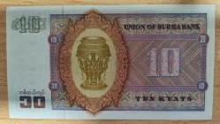 BURMA 10 Kyats  (1973)  ÇİL