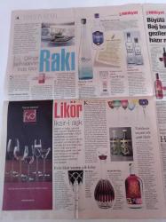 Milliyet Hayatın Keyfi Gazetesi - 26 Ağustos 2007 - Bağbozumu Gezileri - İçkinin Camla Dansı - Mezenin Adresi Giritli- Her Devrin İçkisi Bira - Türklerin Seçimi Tek Çeşit Likör