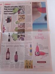 Milliyet Hayatın Keyfi Gazetesi - 26 Ağustos 2007 - Bağbozumu Gezileri - İçkinin Camla Dansı - Mezenin Adresi Giritli- Her Devrin İçkisi Bira - Türklerin Seçimi Tek Çeşit Likör