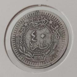1327-8 SULTAN REŞAT ORİJİNAL NİKEL 40 PARA Ş2YYY1 NADİRDİR