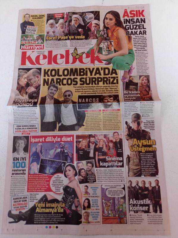 Hürriyet Kelebek Gazetesi 30 Mart 2017 Kolombiya da Narcos  