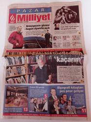 Milliyet Pazar Gazetesi - 5 Ocak 2003-  Naomi Campbell - Nelson Mandela -Ünlü Çevreci Örgüt Greenpeace'in Eylemlerde Kullandığı Esperanza İstanbul'da- John Freely - Biyografi Kitapları Peş Peşe Geliyor - Mesut Yılmaz - Evlere Dj Servis